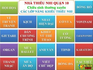 Lịch học các Lớp năng khiếu hè 2018