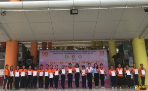 100 EM ĐỘI VIÊN THAM GIA HỘI THI CHỈ HUY ĐỘI GIỎI QUẬN 10, NĂM HỌC 2019-2020