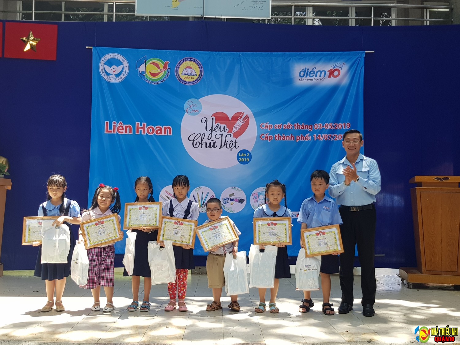 Quận 10: 425 em tham gia Liên hoan "Em yêu chữ Việt" lần 2 - năm 2019